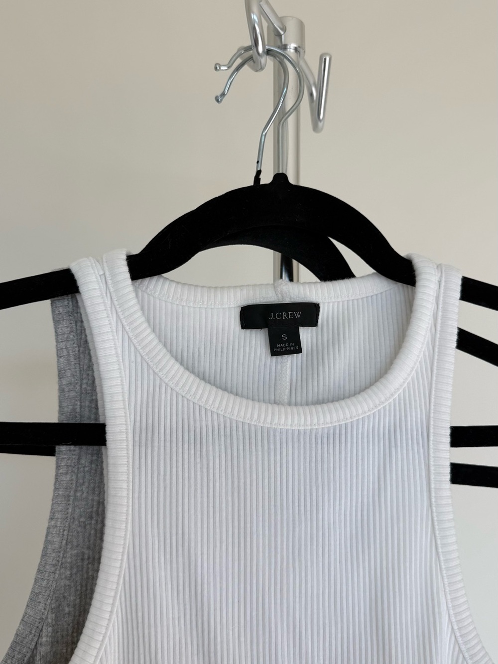 J. Crew Gray Ribbed Tank Top - Picture 6 of 8